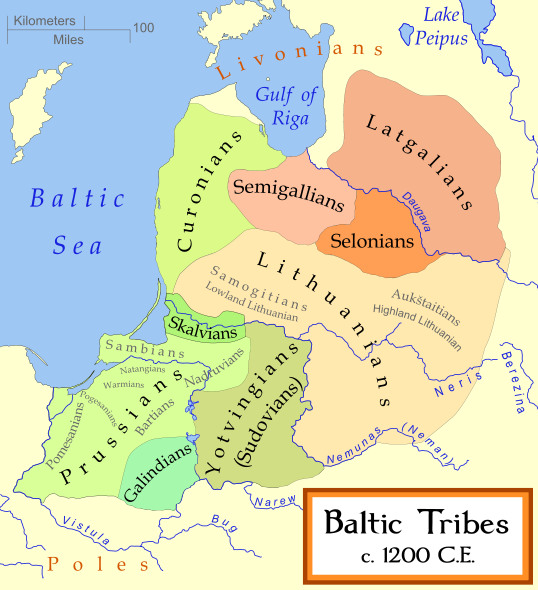Граница расселения балтских племён